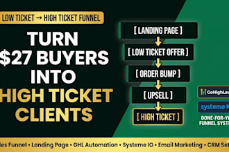 build a low ticket to high ticket sales funnel in gohighlevel and systeme io