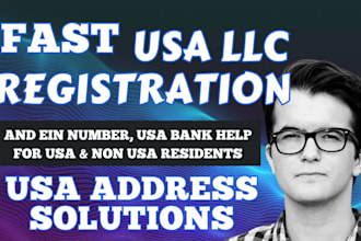 do USA llc registration with USA address, ein for non USA residents