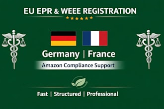 do german vat, weee registration germany and epr france compliance for amazon