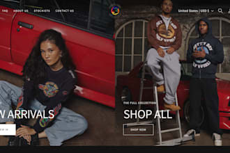 build clothing brand website clothing shopify store streetwear clothing website