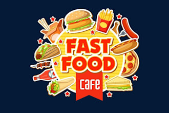 create hand drawn food and drink logo or any graphics