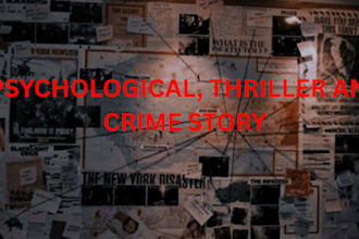 write crime mystery horror novel, psychological thriller book for movie script