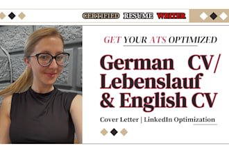 create an ats optimized german or english cv lebenslauf and cover letter