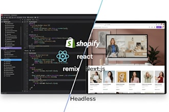 setup shopify headless store with hydrogen and react, remix or next