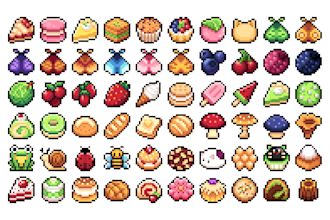 create 16x16 custom pixel art item icons for your game