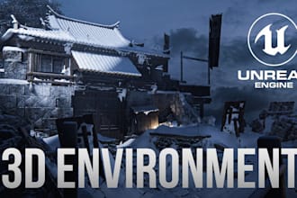 design 3d game environment in unity 3d or unreal engine5