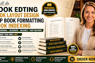 do book editing book layout design kdp book formatting book indexing