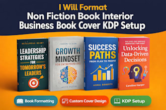 format non fiction book interior business book cover marketing book kdp setup
