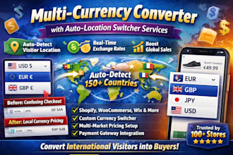 setup shopify multi currency converter, switcher integrate auto location changer