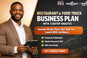 restaurant foodtruck bakery coffeeshop cafe business plan with startup analysis