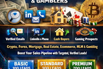 generate targeted forex leads and crypto leads and gamblers