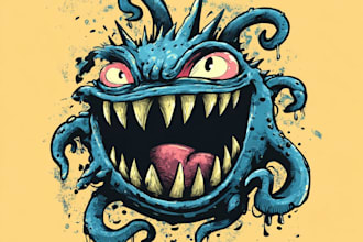 design mythical beasts monsters fantasy logo