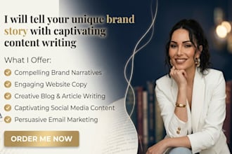 write brand story website copywriting and content writing
