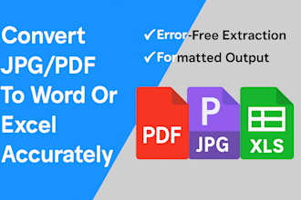 convert PDF and jpg to word or excel accurately