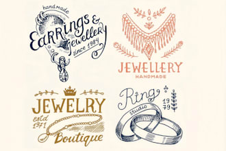 design a creative luxury font jewellery logo for your brand