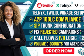 do telynx twilio vonage a2p 10dlc registration vonage account telnyx account