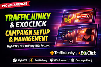 setup and manage your trafficjunky and exoclick ad campaigns