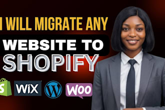 migrate word press to shopify, woocommerce to shopify, wix to shopify migration
