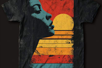 make vintage retro tshirt design for you