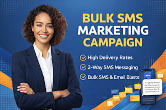 deliver high rate bulk sms marketing, sms blast and bulk email campaign
