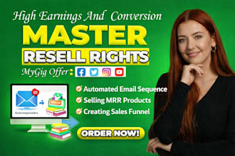 build an automated email campaign to sell master resell rights products