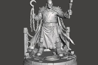 sculpt 3d miniature,tabletop rpg,historical figures,warhammer for 3d printing