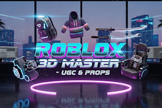 create high quality roblox 3d models, props and ugc items