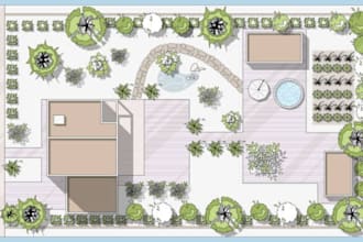 draw driveway plan, parking lot, site plan, property map