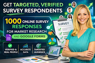 recruit 1000 online survey responses for market research and google forms