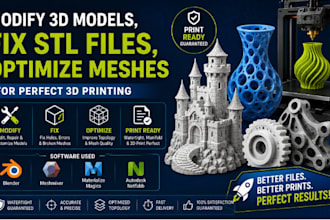 modify 3d models, fix stl files and optimize meshes