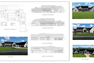 do autocad 2d floor plan, 3d floor plan, architectural plan