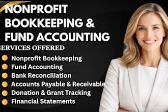 do nonprofit bookkeeping, fund accounting, quickbooks setup for ngos, charitie