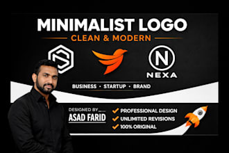 design a modern minimalist logo for startups and brands