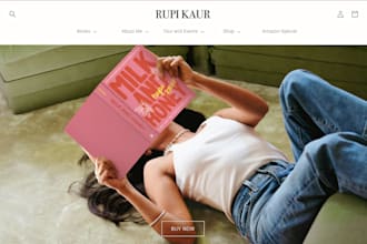 design shopify author website book author website wix author website ebook store