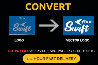 do vector tracing, convert image to vector file, vector logo, vectorize image