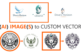 transform your  image or ai images into a custom vector
