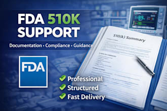 provide fda 510k documentation and compliance support