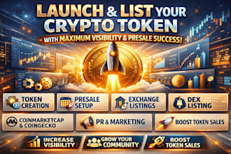 launch and list your crypto token with maximum visibility, presale token