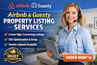 create high converting airbnb and guesty property listings that get bookings