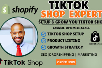 do tiktok store setup, be your tiktokshop manager, fix tiktok dropshipping store