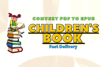 convert PDF to epub for childrens books