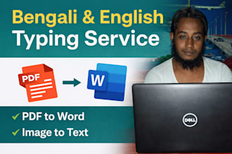 do bengali and english typing, PDF to word copy paste