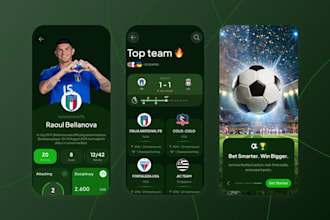 build a fantasy football app, a sports app cricket app, a bet app
