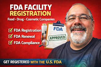 handle fda facility registration for food, drug and cosmetic companies
