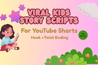 write engaging kids story scripts for youtube kids videos