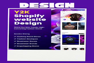 design your y2k website and y2k shopify store
