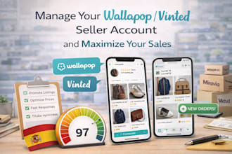 manage your wallapop or vinted seller account and maximize your sales