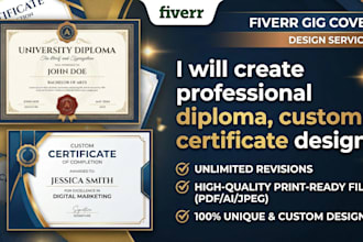 design a professional certificate, diploma or award design