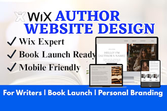 create a wix author website for book launch and writer branding