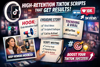 write high retention scripts for tik tok